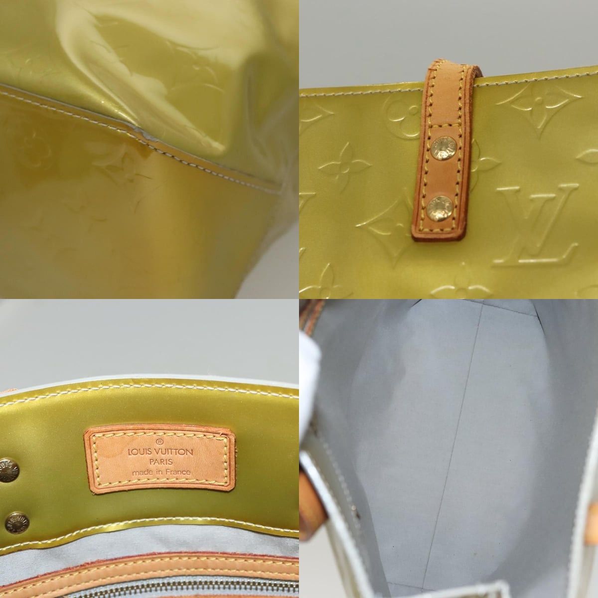 Louis Vuitton LOUIS VUITTON Monogram Vernis Reade MM Hand Bag Gris M91142 Size ONE SIZE - 11 Thumbnail