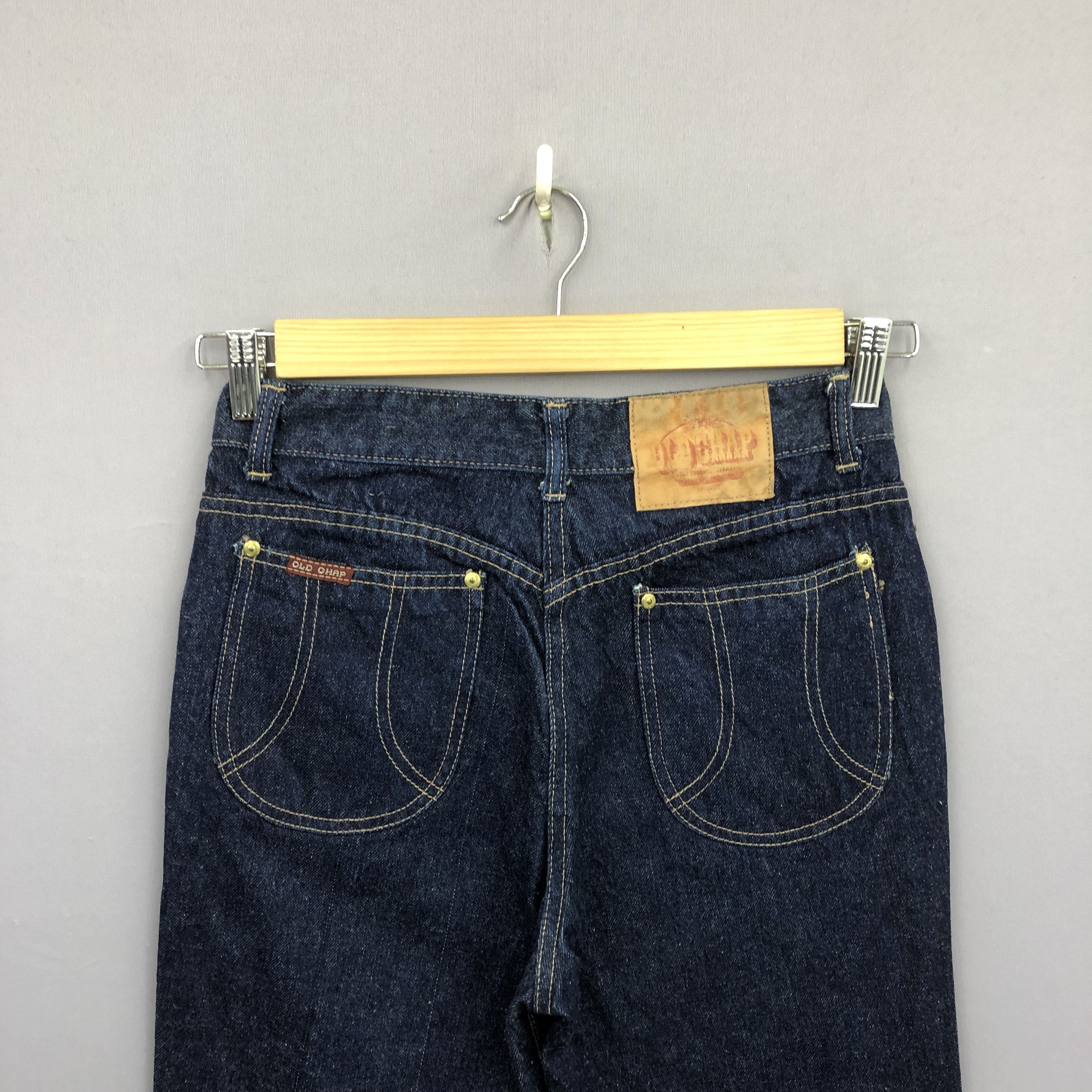 Vintage Vintage 70s Old Chap Super Flare Jeans Espana Wide Leg Denim Size 28" / US 6 / IT 42 - 6 Thumbnail