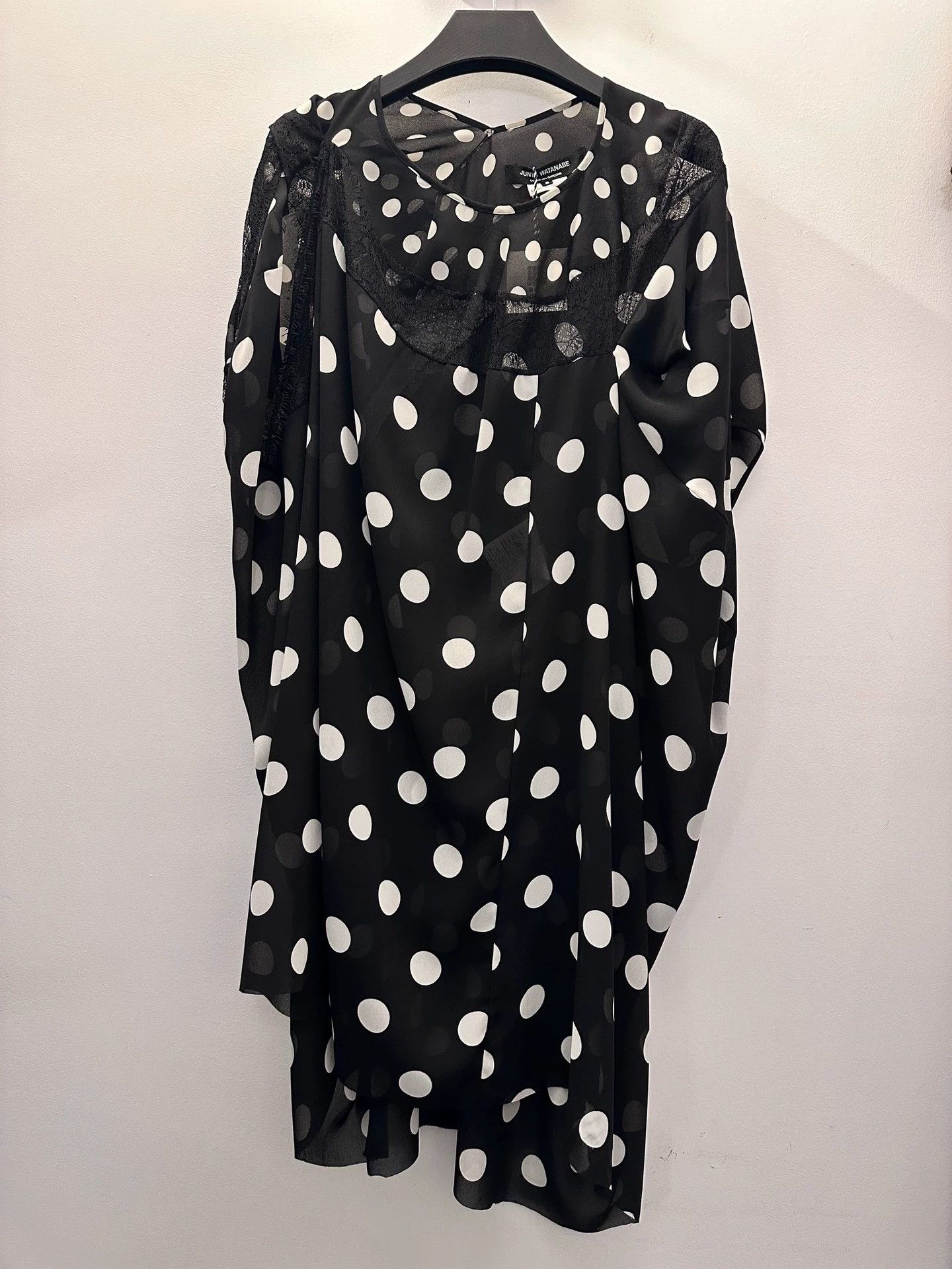 Junya Watanabe J.W. AD2010 Polka Dot Sheer Lace Irregular Dress S Size S / US 4 / IT 40 - 9 Thumbnail