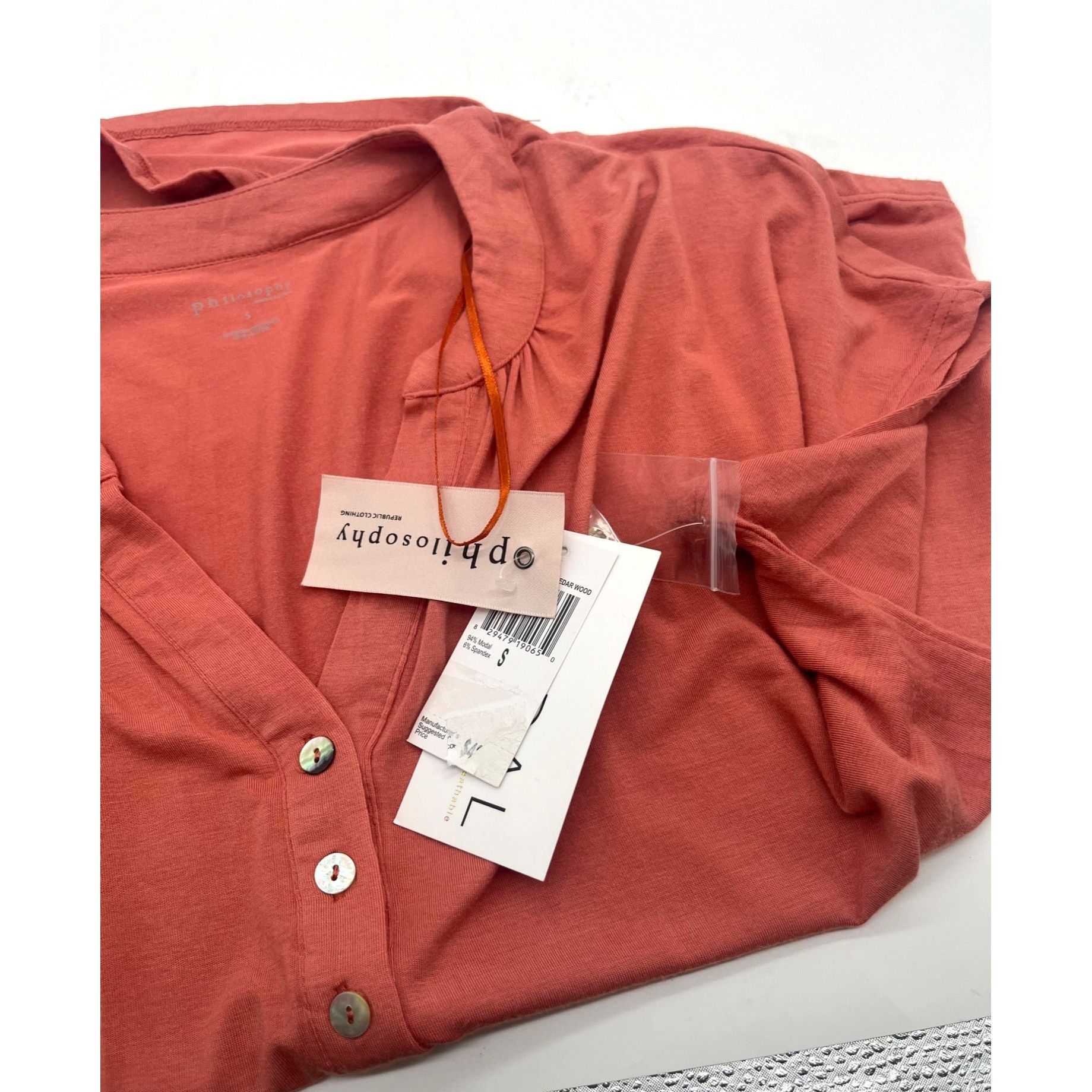 Other Philosophy by Republic Split Placket Dolman Sleeve Jersey To Size S / US 4 / IT 40 - 7 Thumbnail