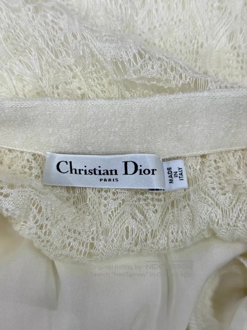 Dior Dior Beige hollow knitted lace tassel skirt Size 26" / US 2 / IT 38 - 4 Thumbnail