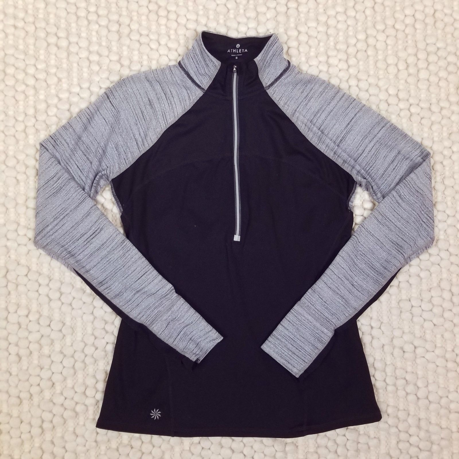 Athleta Athleta Running Wild 2.0 Half Zip Pullover Top Black Gray S Size S / US 4 / IT 40 - 6 Thumbnail