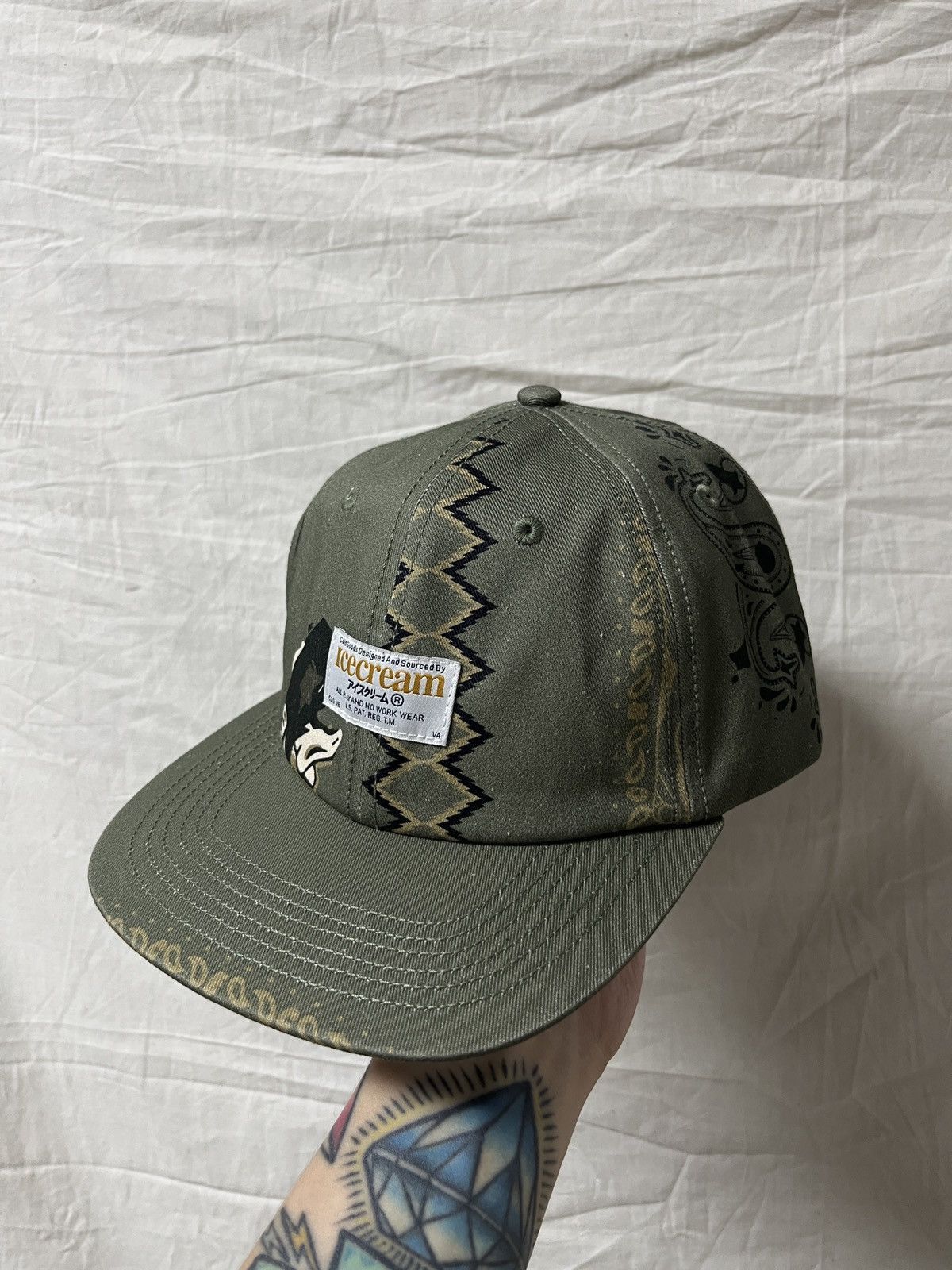 Billionaire Boys Club × Icecream Billionaire Boys Club BBC Ice Cream Green Paisley Snapback F Size ONE SIZE - 3 Thumbnail