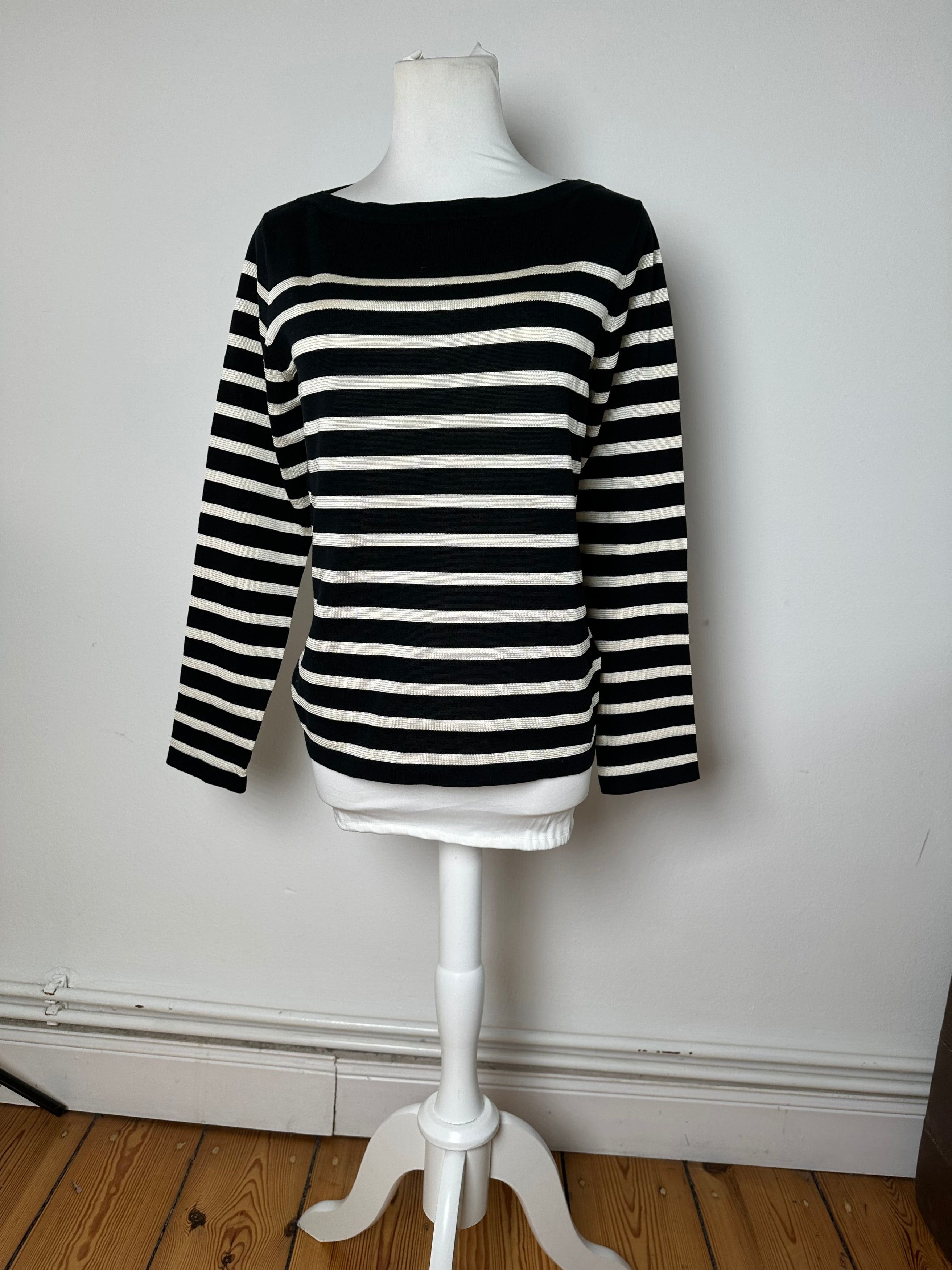 Jean Paul Gaultier Vintage Wool Sweater Striped Black / White M Size S / US 4 / IT 40 - 1 Thumbnail