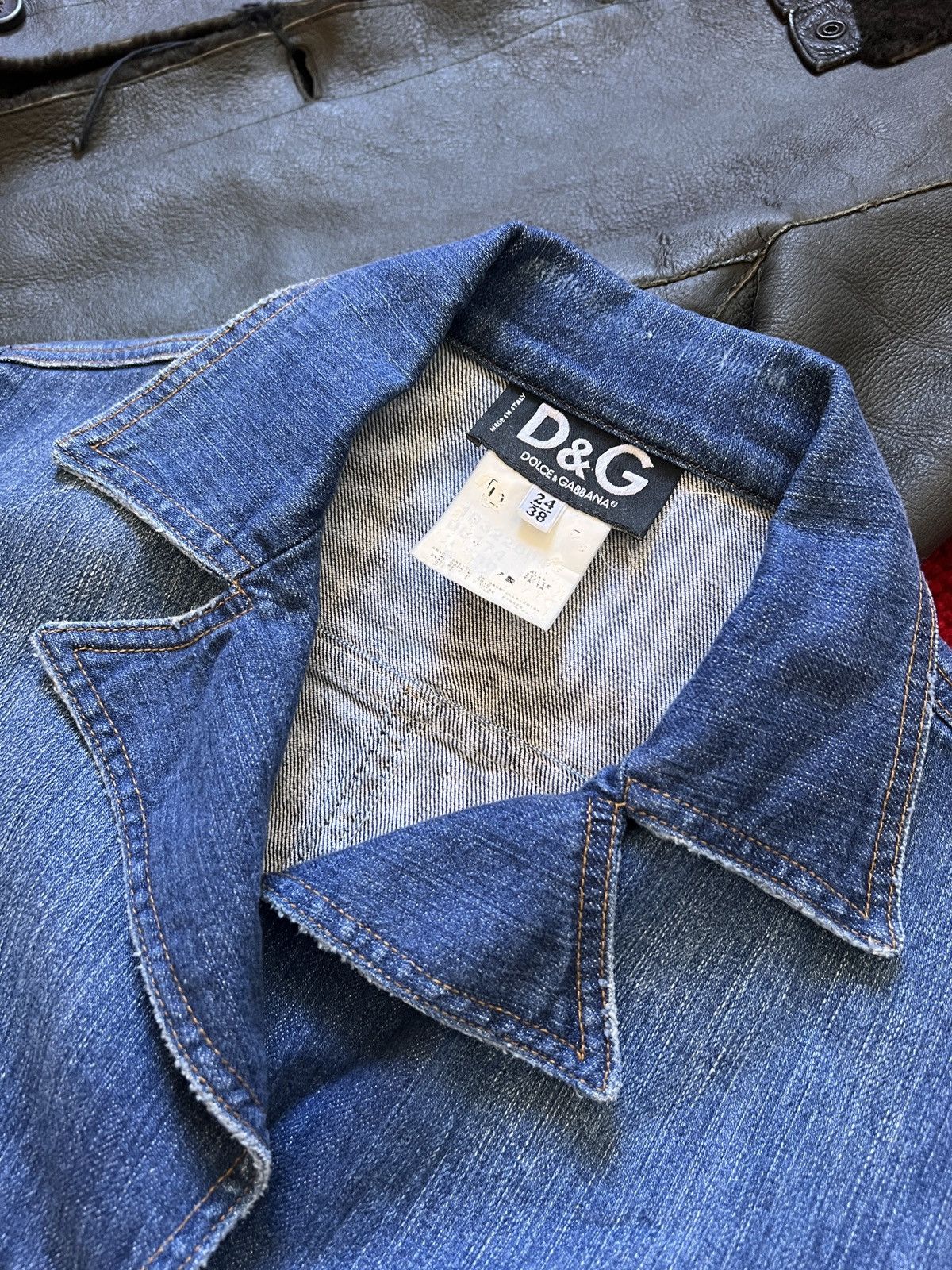 Dolce & Gabbana Dolce&Gabbana Vintage Denim Blazer Jacket Avant-Garde Size XS / US 0-2 / IT 36-38 - 11 Thumbnail
