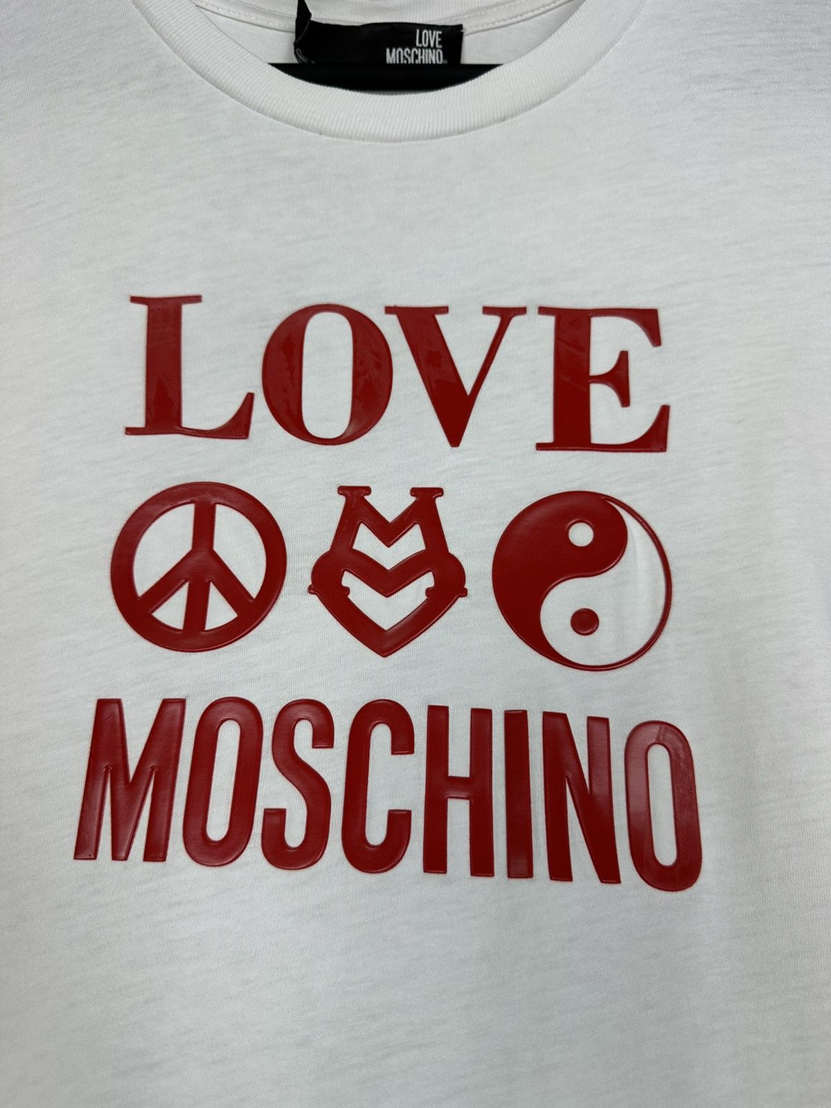 Other Love Moschino T-shirt White Logo Men’s L Luxury Styled Size US L / EU 52-54 / 3 - 5 Thumbnail