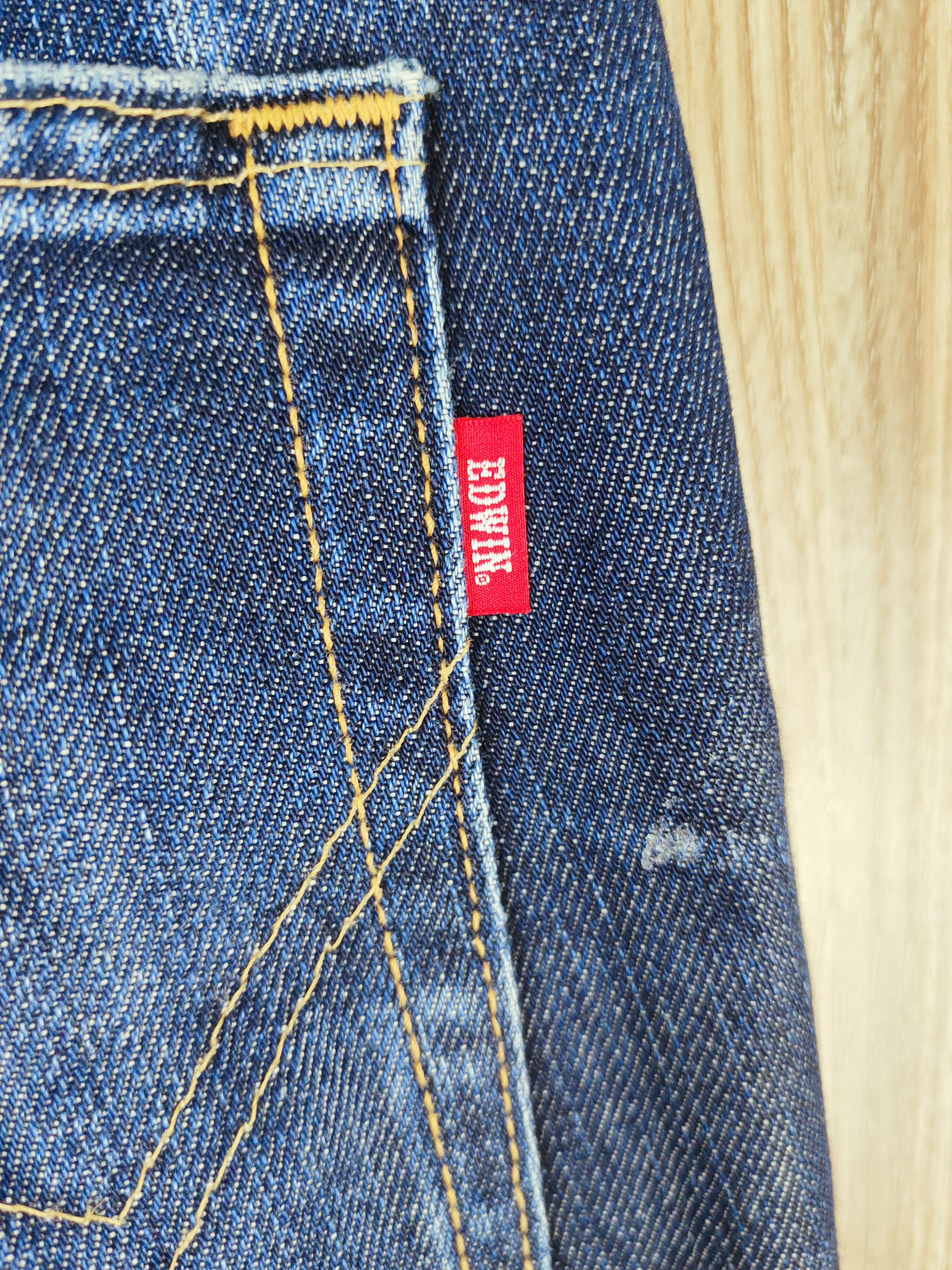 Edwin Edwin Dark Blue Distressed Ripped Jeans #S2736 Size US 34 / EU 50 - 10 Thumbnail