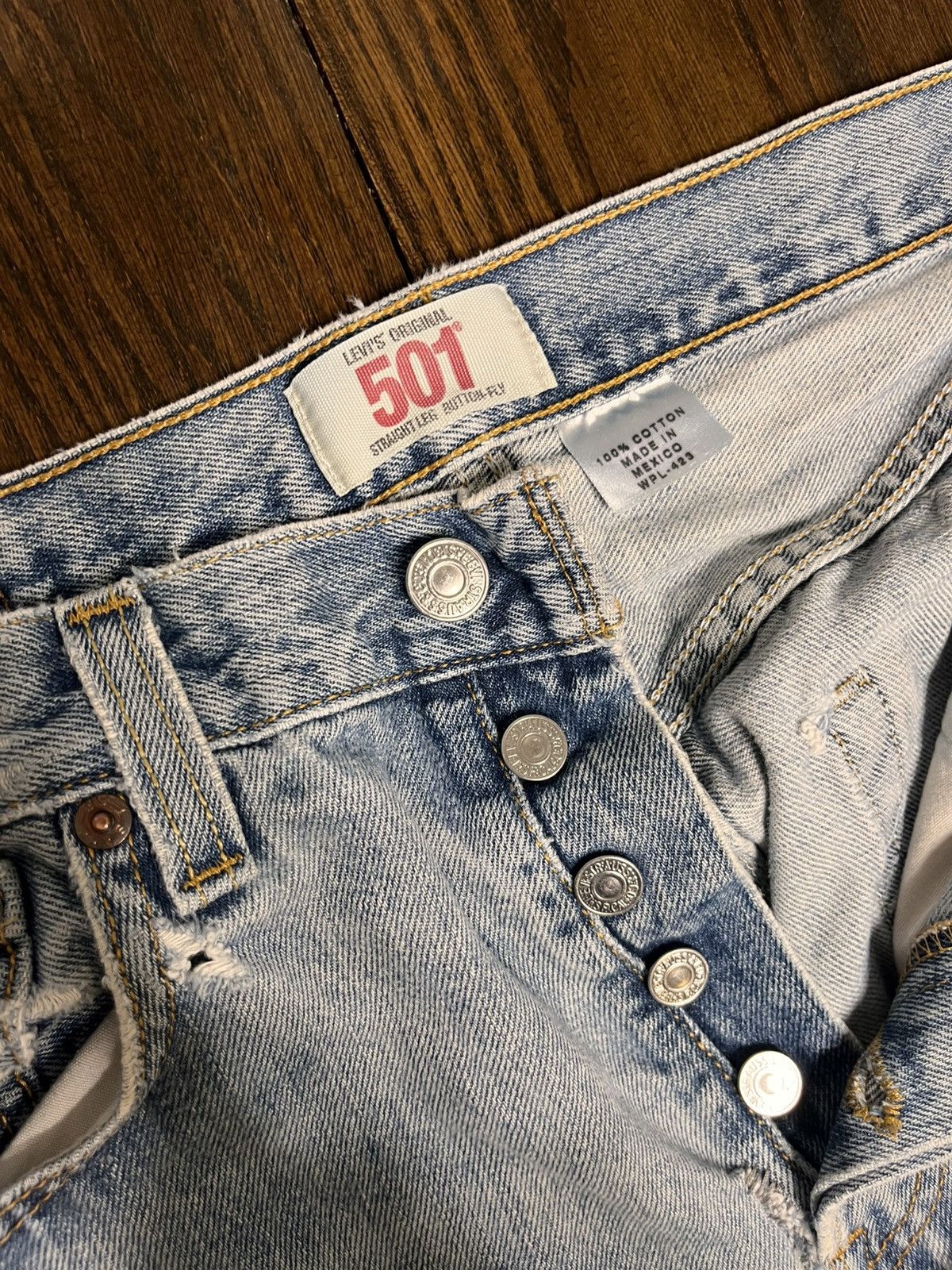 Levi's Vintage Distressed Levi 501 Size US 33 - 3 Thumbnail