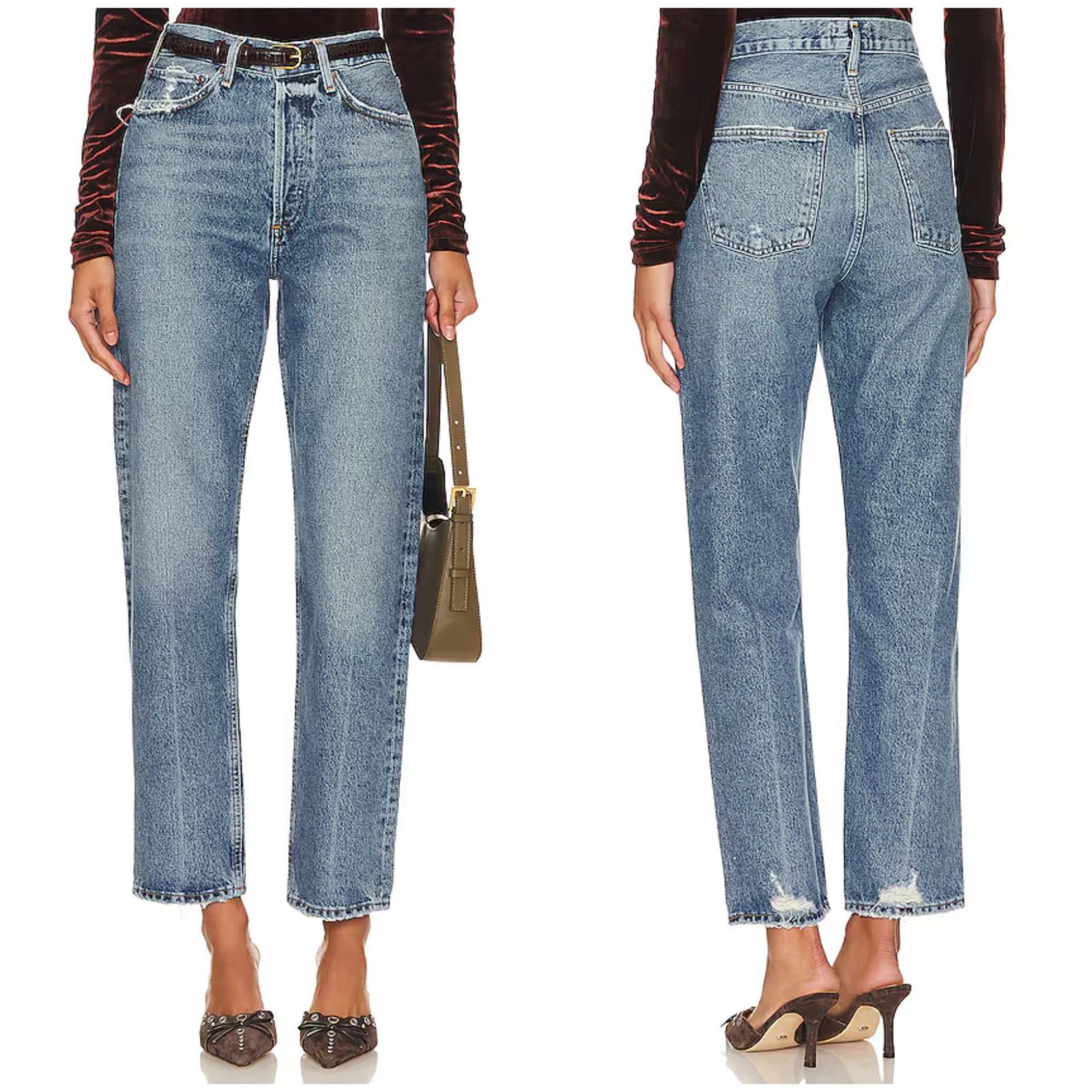 Agolde AGOLDE 90s Mid Rise Loose Fit Hooked Wash Size 25" / US 0 / IT 36 - 1 Thumbnail