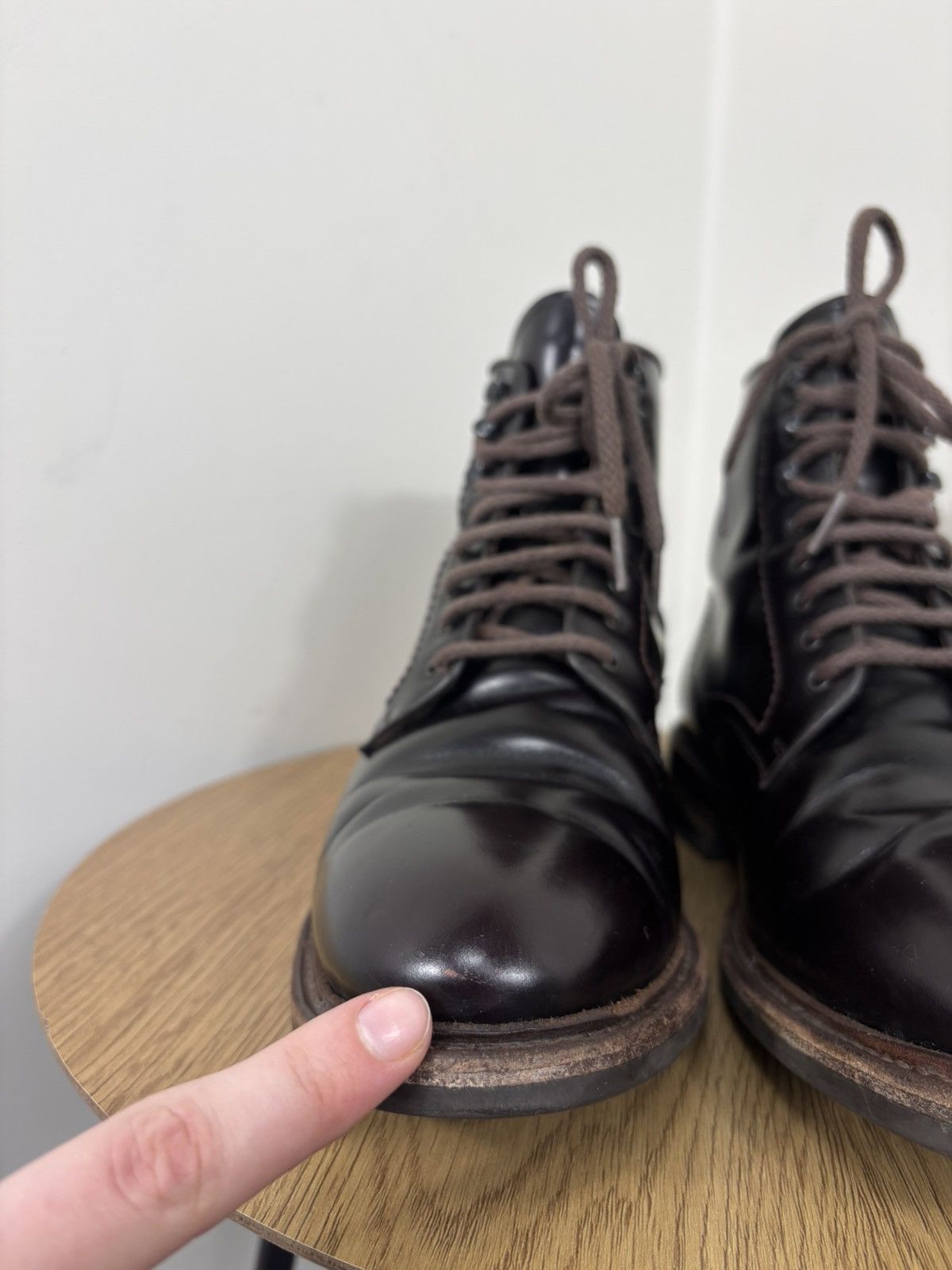 Other Dainite Sole Men’s Burgundy Brown Leather Lace Up Boots Size US 6.5 / EU 39-40 - 7 Thumbnail