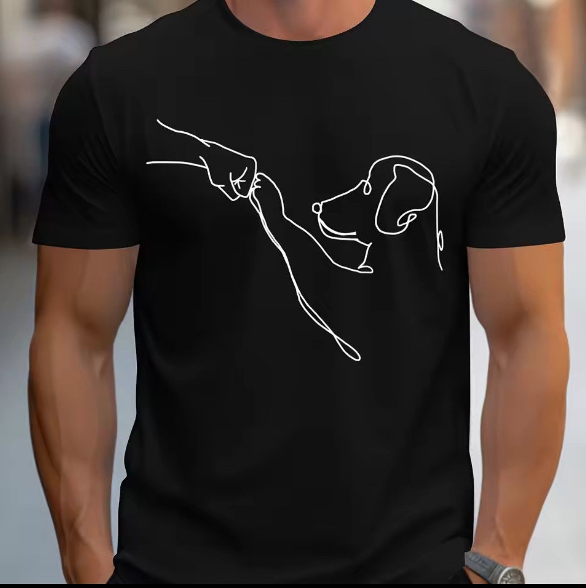 Japanese Brand Streetwear Y2K Creative Fist Pump Dog Sketch T-Shirt Size US S / EU 44-46 / 1 - 1 Thumbnail