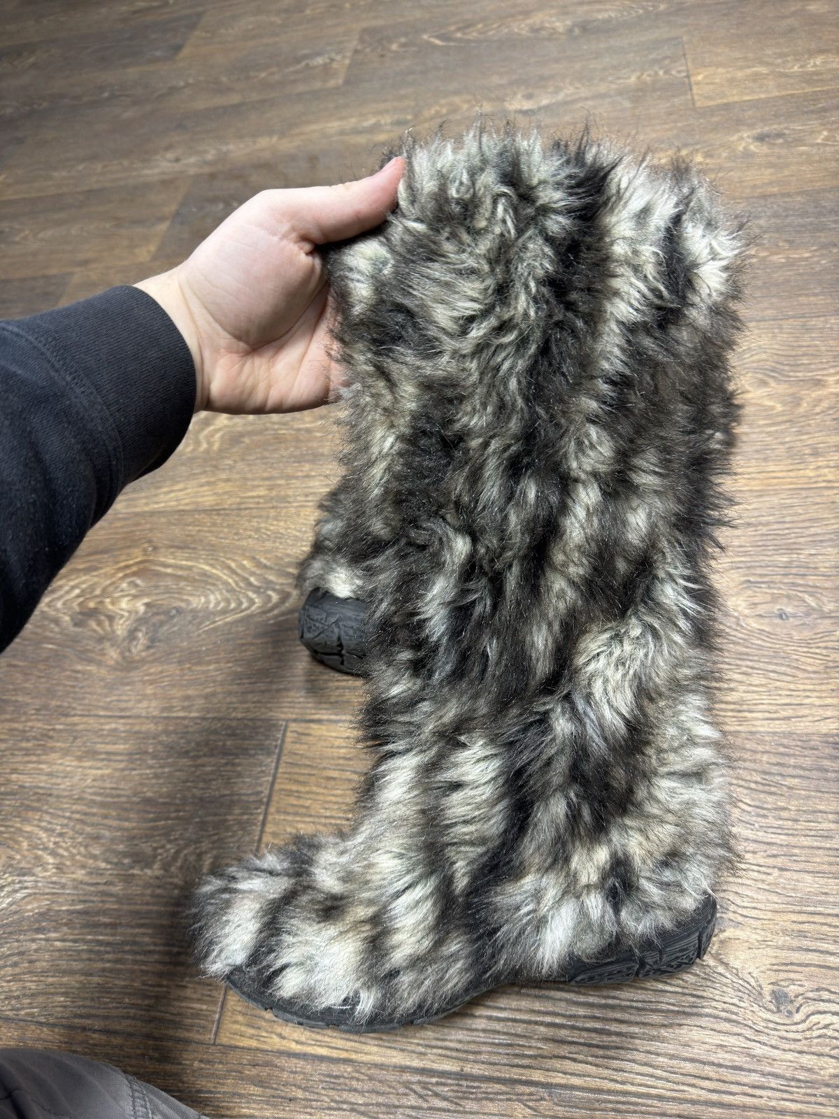If Six Was Nine × Japanese Brand × Moon Boot Vintage Fur Rick Owens Style Yeti Boots Size US 8 / IT 38 - 2 Thumbnail