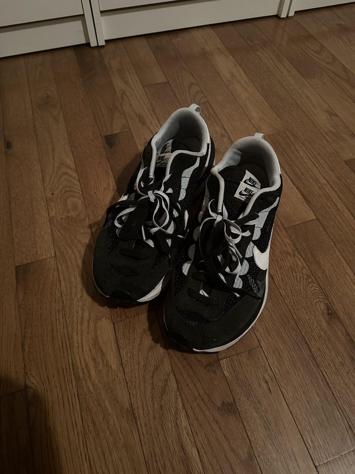 image of Nike Sacai Vapor Waffle Trainer Size 10.5 Shoes in Black, Men's