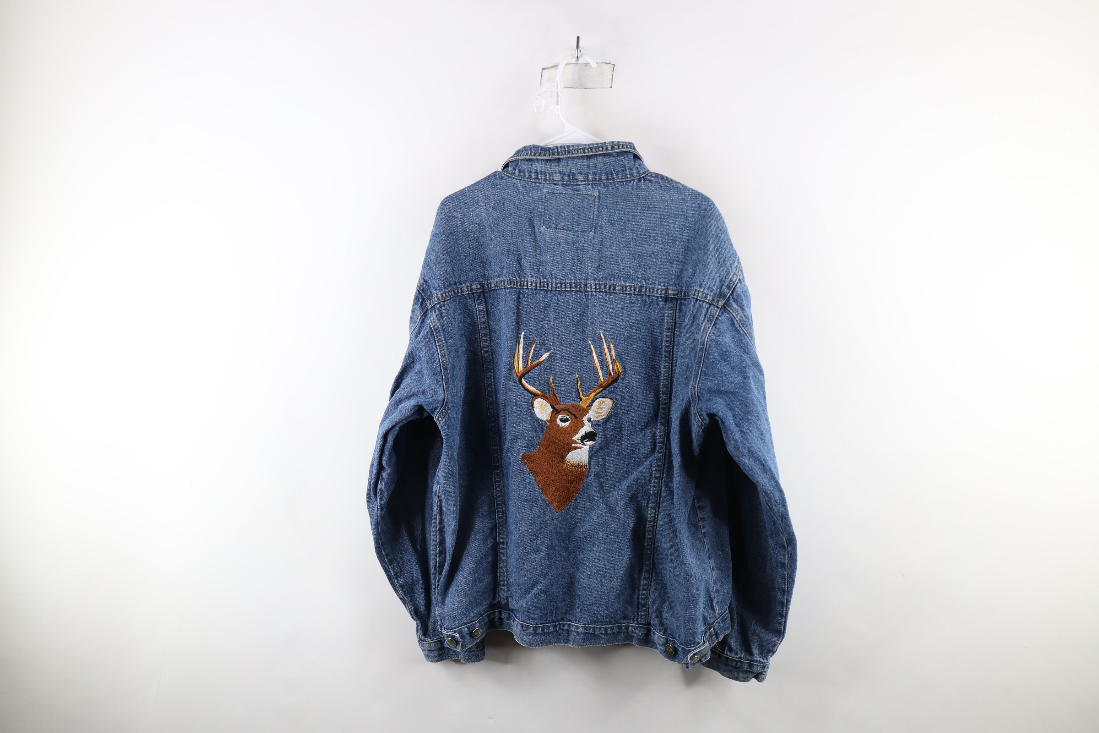 Vintage Vintage 90s Streetwear Buck Denim Jean Trucker Jacket Blue Size US XL / EU 56 / 4 - 15 Thumbnail