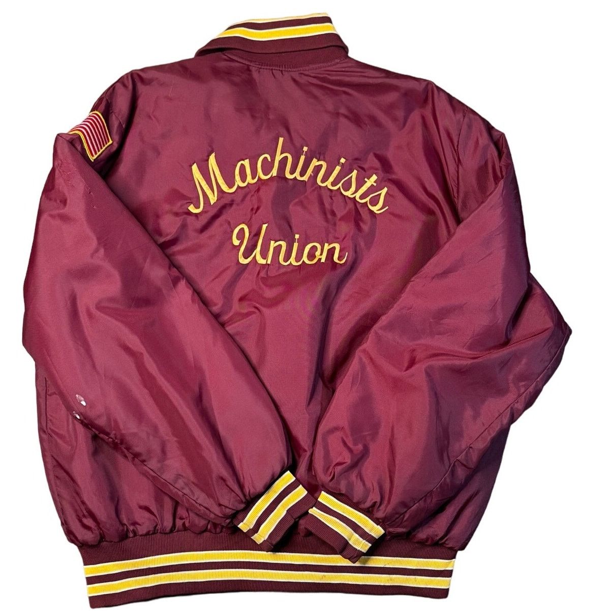 Vintage Vintage Bomber Varsity Jacket Machinists Aerospace Union Size US XL / EU 56 / 4 - 1 Thumbnail