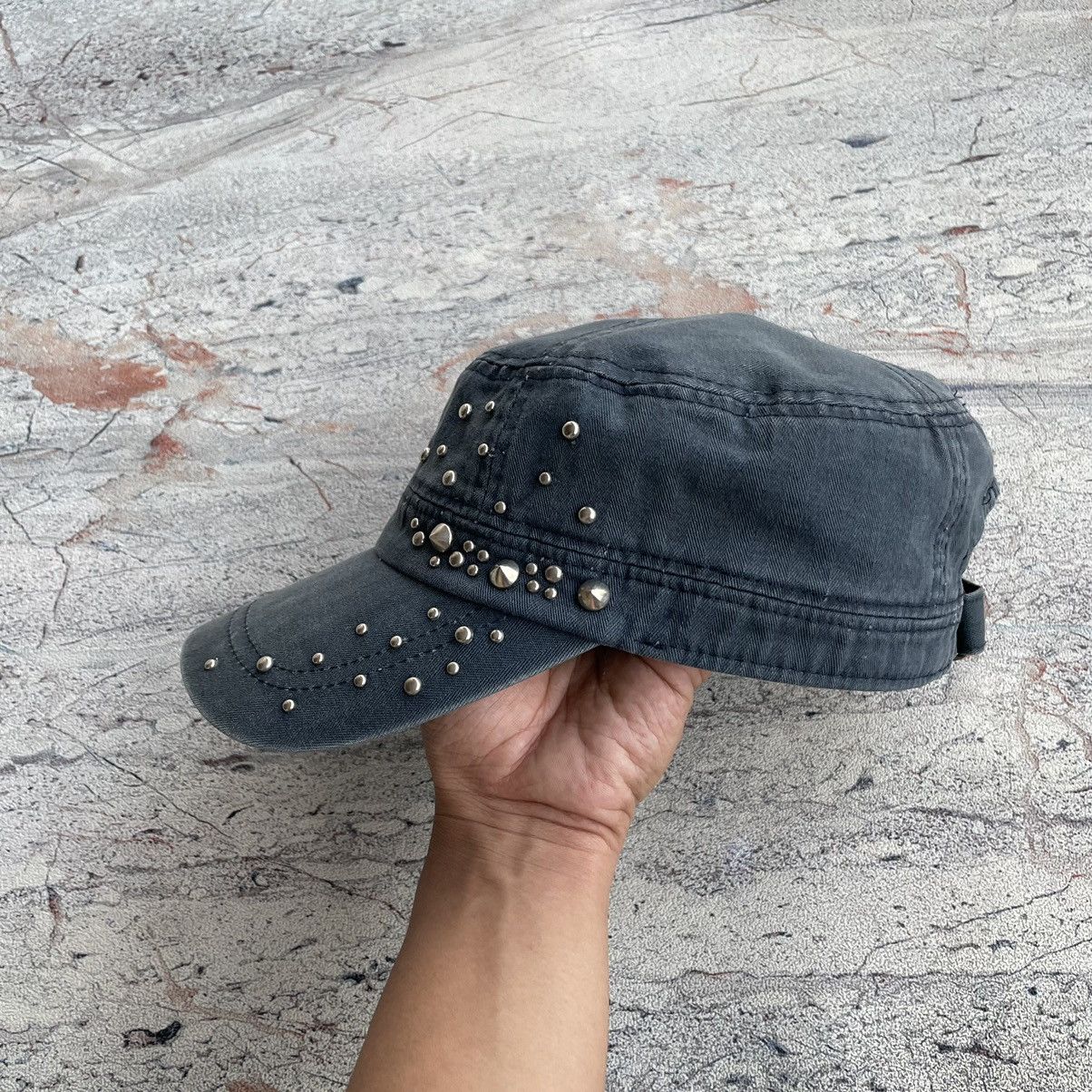 Japanese Brand Vintage Studded Faded Commando Hat Size ONE SIZE - 2 Thumbnail
