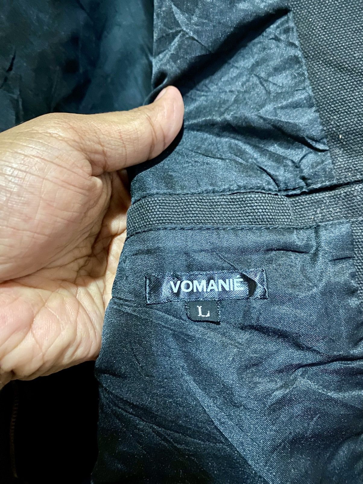 Japanese Brand Vomanie Black Canvas Bomber Jacket Military-Style Workwear Size US L / EU 52-54 / 3 - 7 Thumbnail