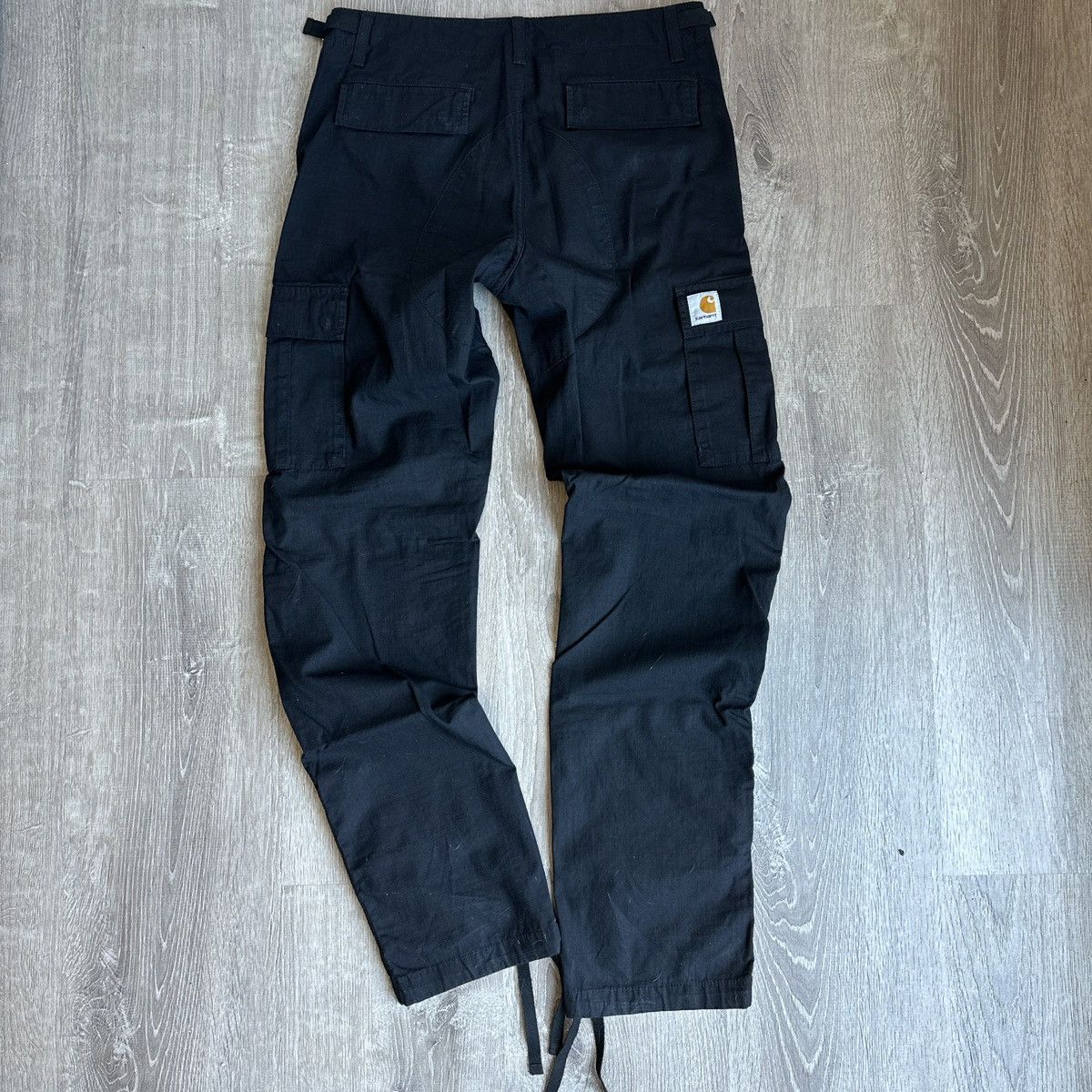 image of Carhartt Wip Aviation Cargo Pants in Black, Men's (Size 30)