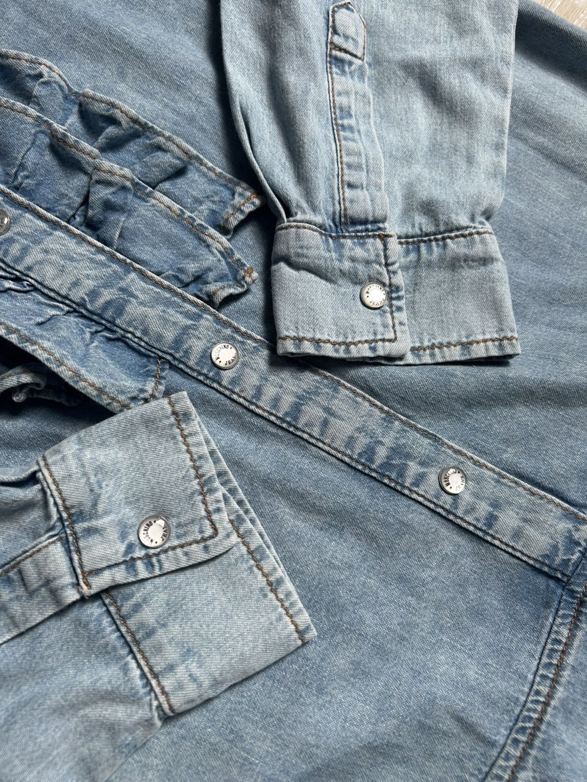 Moschino M05CH1N0 jeans chambray Dress designer luxury premium Size L / US 10 / IT 46 - 5 Thumbnail