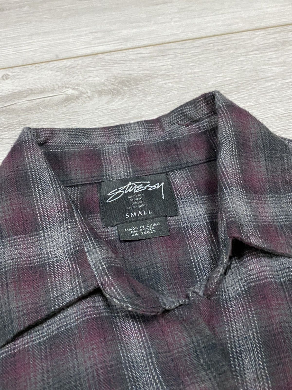 Stussy Stussy flannel big logo SS vintage check shirt Size US S / EU 44-46 / 1 - 5 Thumbnail