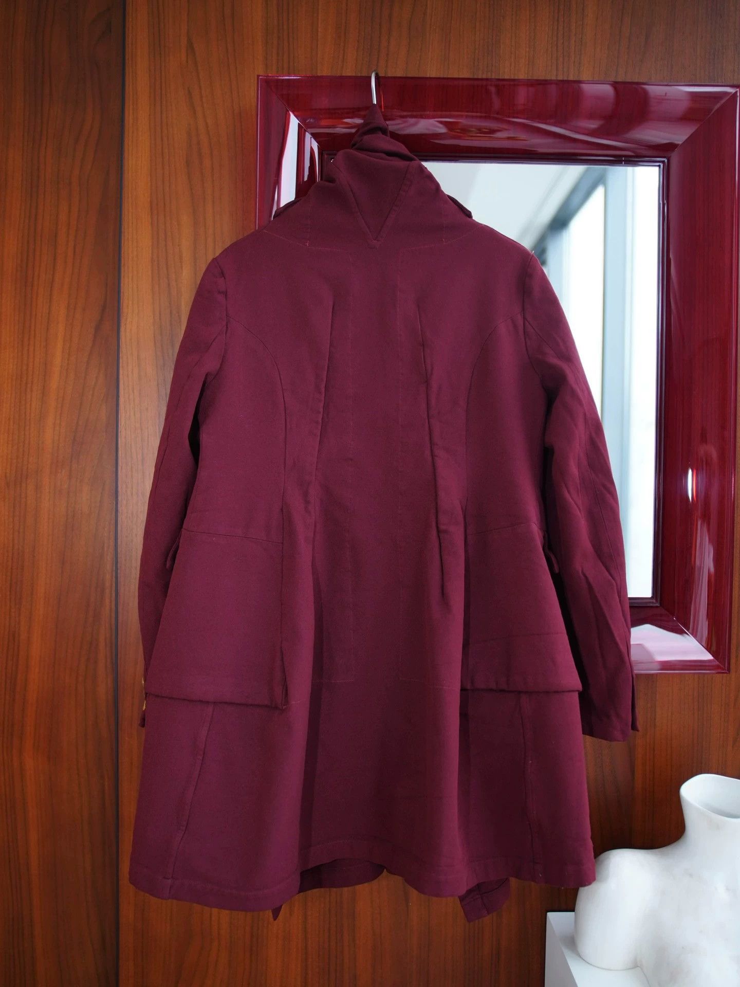 Comme des Garcons CDG Dark Burgundy Layered Trench Coat Japan S Size S / US 4 / IT 40 - 4 Thumbnail
