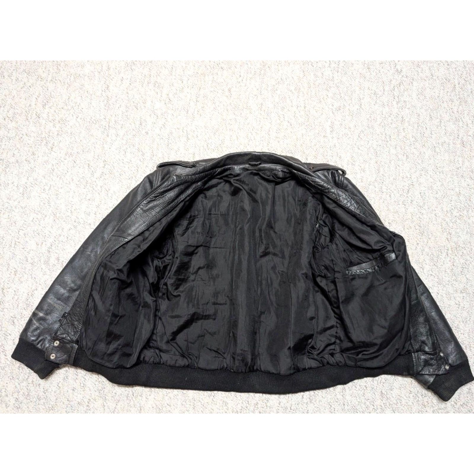 Vintage VINTAGE A2 leather jacket FLIGHT bomber 46 motorcycle FLYERS aviation 1990s Size US XL / EU 56 / 4 - 5 Thumbnail