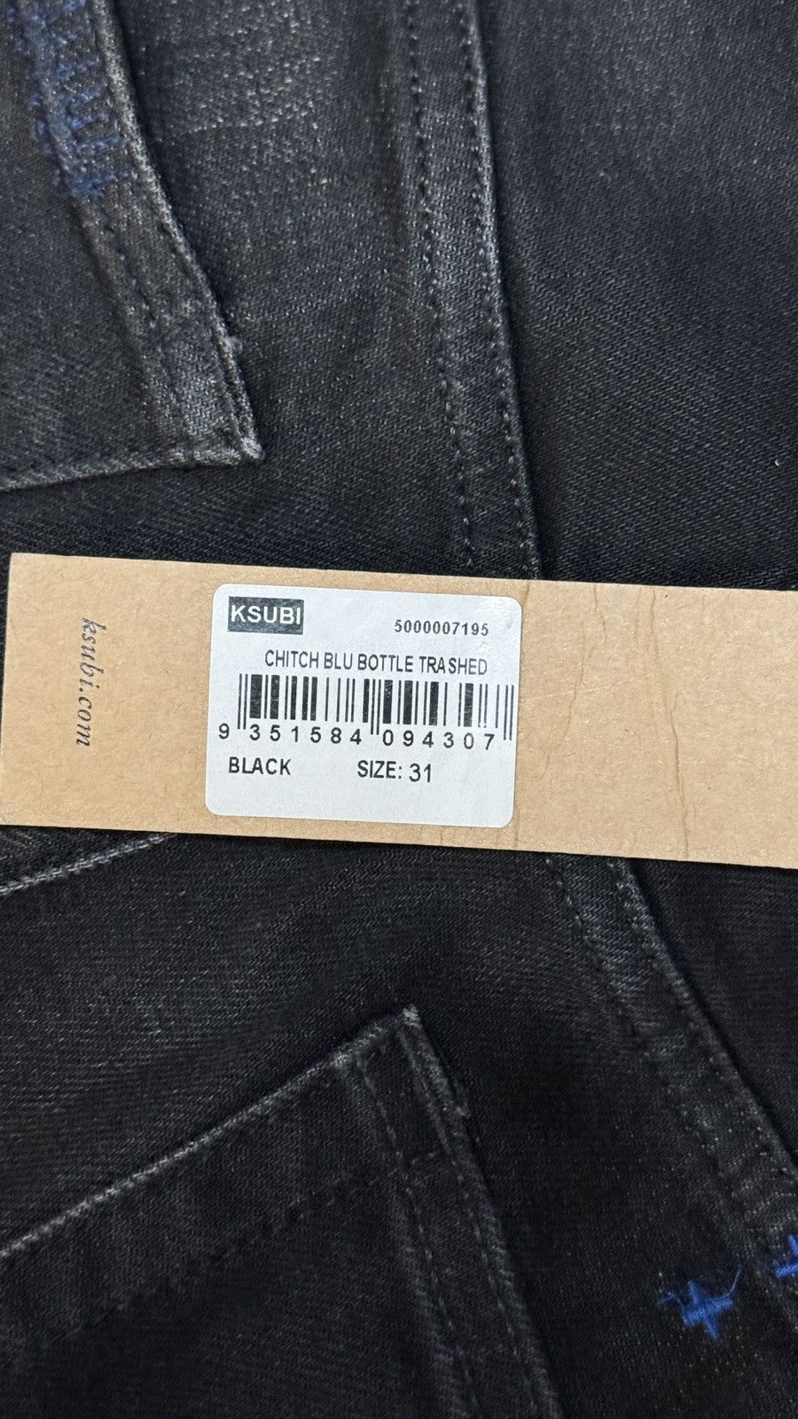 Ksubi Ksubi Black Jeans with Blue Accents Size US 31 - 4 Thumbnail
