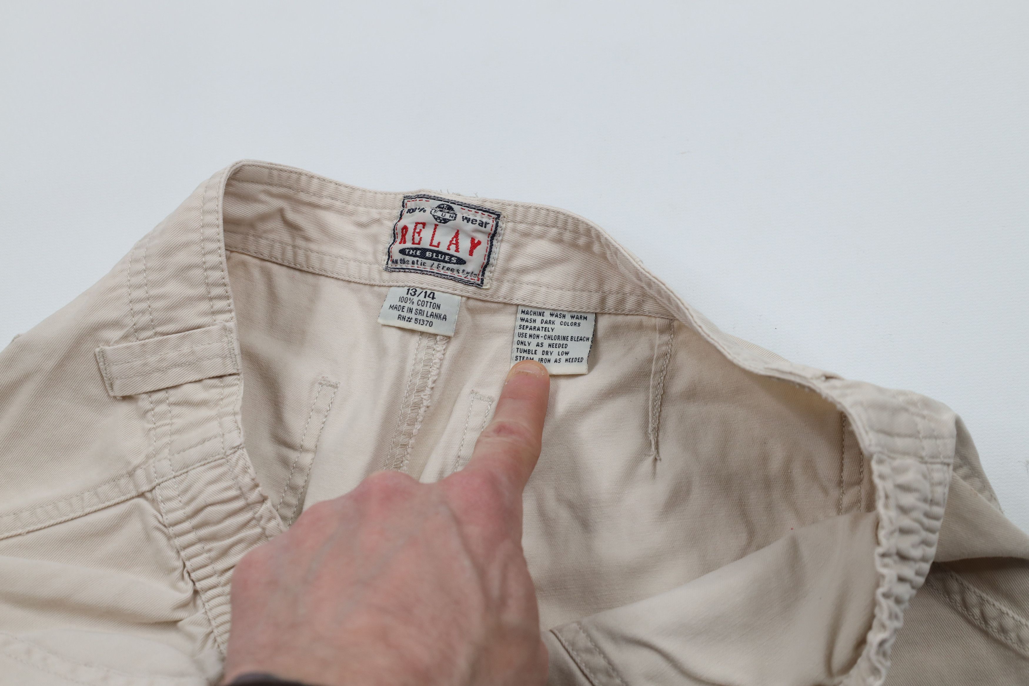 Vintage Vintage 90s Y2K Streetwear Baggy Wide Leg Cargo Pants Beige Size 36" / US 14 / IT 50 - 6 Thumbnail