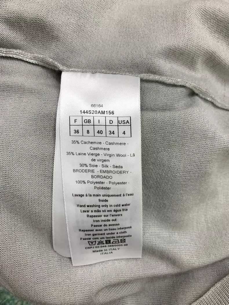 Dior Dior Silver gray short-sleeved T-shirt Size XS / US 0-2 / IT 36-38 - 5 Thumbnail