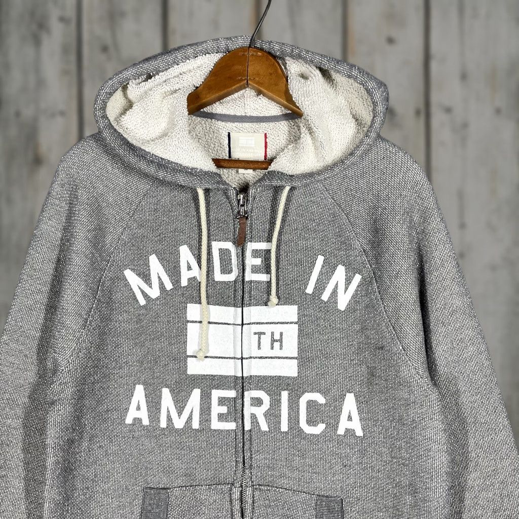 Tommy Hilfiger Tommy Hilfiger Hoodie Sweatshirt Made in America Zip Up USA Gray M Mens Regular Size Medium Hoodie Sweatshirt, Full Zip, USA Theme Size US M / EU 48-50 / 2 - 1 Thumbnail