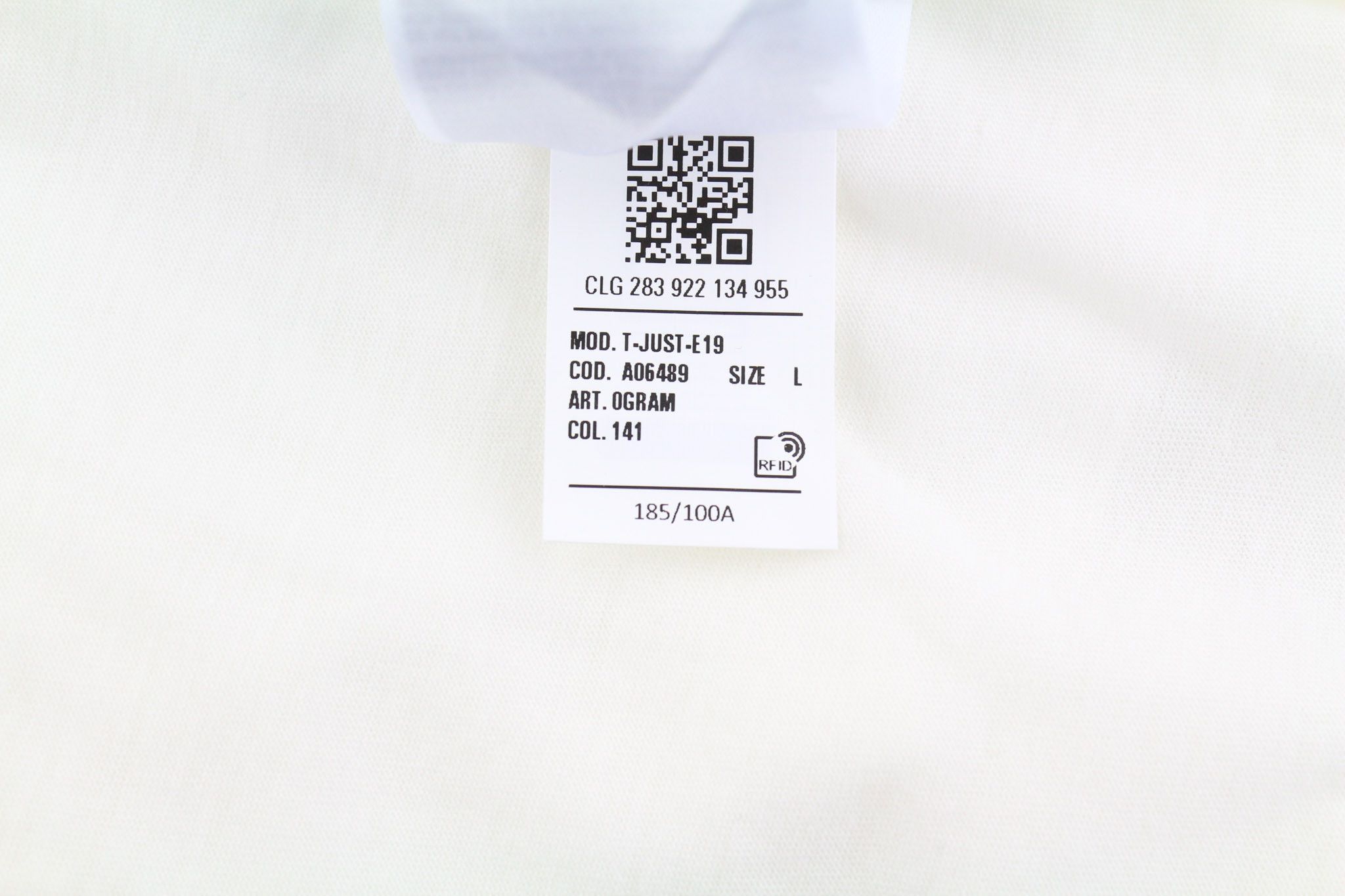 Diesel T-JUST-E19 L Short Sleeve Logo White Tee 40243 Size US L / EU 52-54 / 3 - 9 Thumbnail