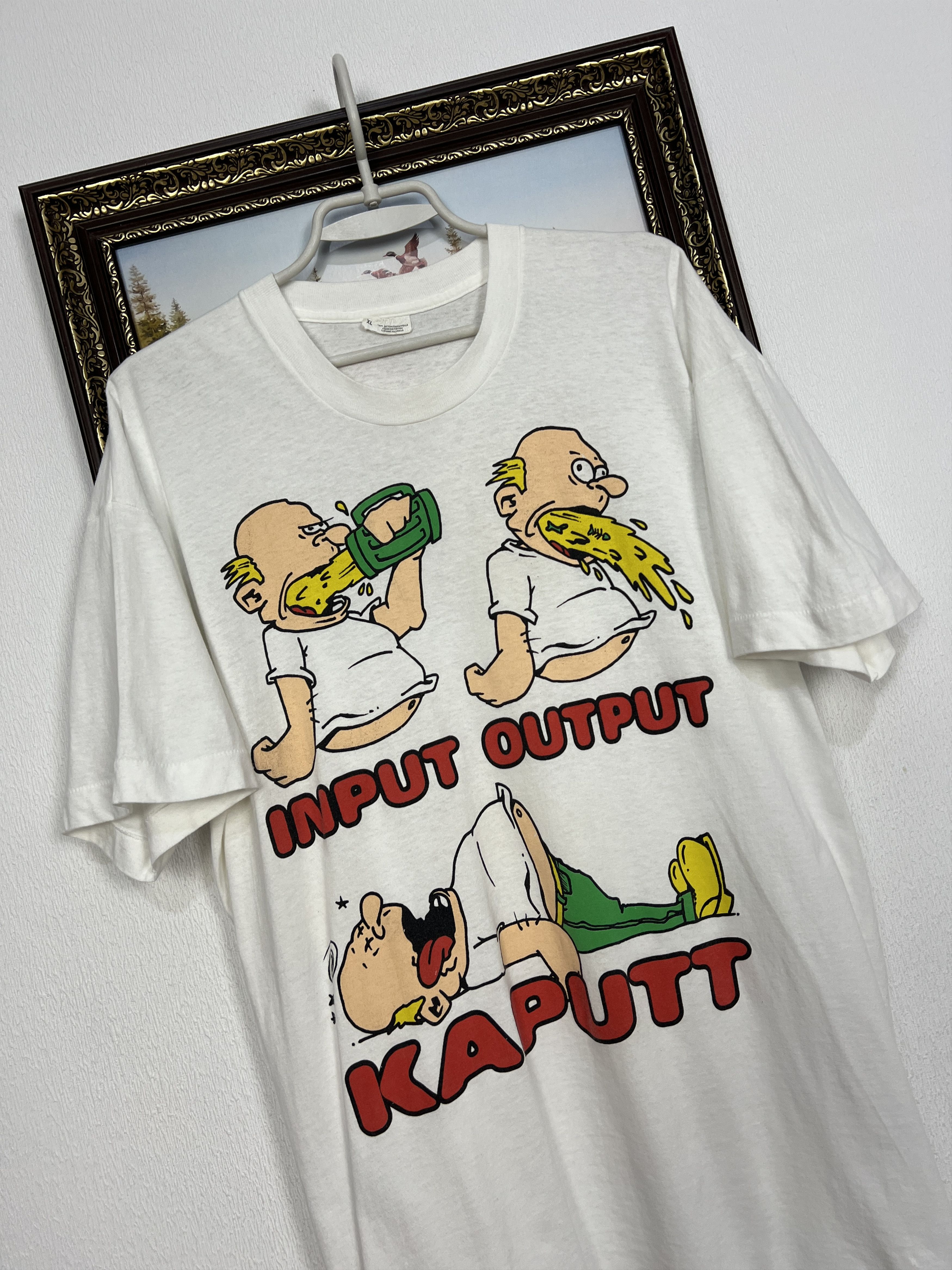 Vintage Vintage Over Print Beer Drink Tee Shirt Big Logo Rare Fun Size US XL / EU 56 / 4 - 3 Thumbnail