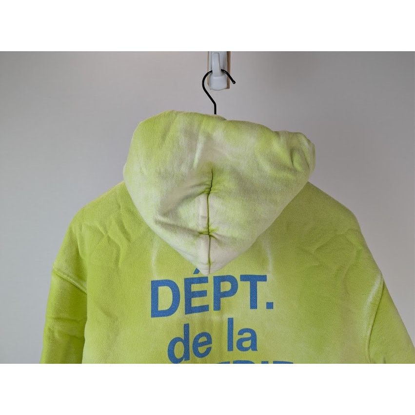 Gallery Dept. o1rshd1 French Logo Zip Up Hoodie in Lime Green M Size US M / EU 48-50 / 2 - 11 Thumbnail
