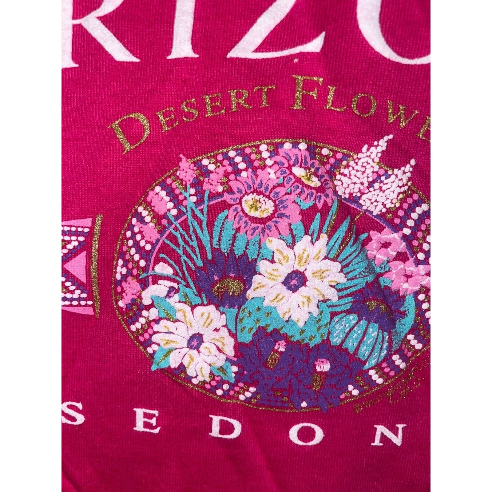 Jerzees Vintage Sedona Arizona Shirt Desert Pink Tee VTG 90s Large Size US L / EU 52-54 / 3 - 4 Thumbnail