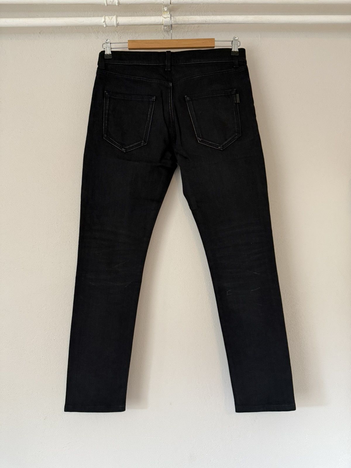 Saint Laurent Paris Saint Laurent D02 Skinny Black Jeans in Washed Stretch Denim Size US 32 / EU 48 - 5 Thumbnail