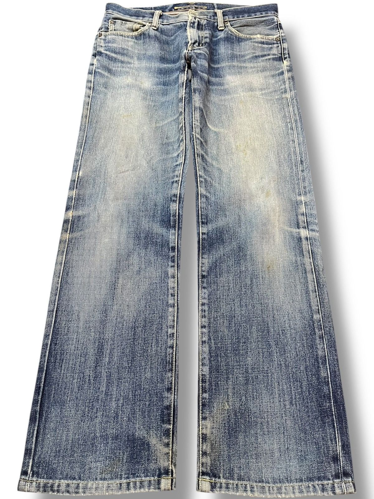 Uniqlo Vintage Uniqlo S-002 Faded Scratch Denim Size US 33 - 1 Thumbnail