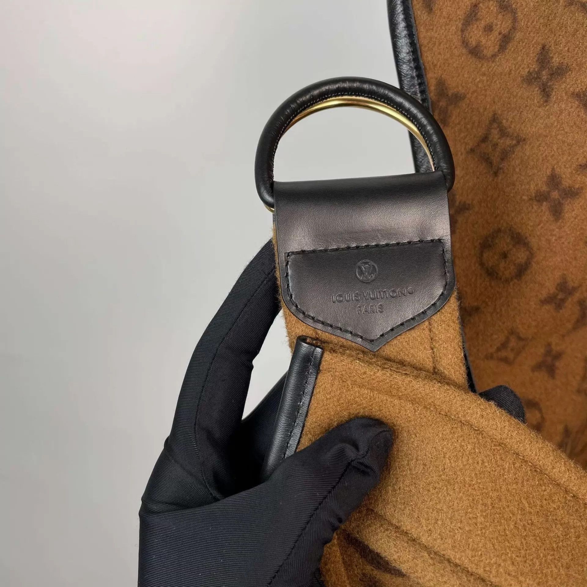 Louis Vuitton LV Monogram wool short robe jacket camel 36 Size XS / US 0-2 / IT 36-38 - 9 Thumbnail