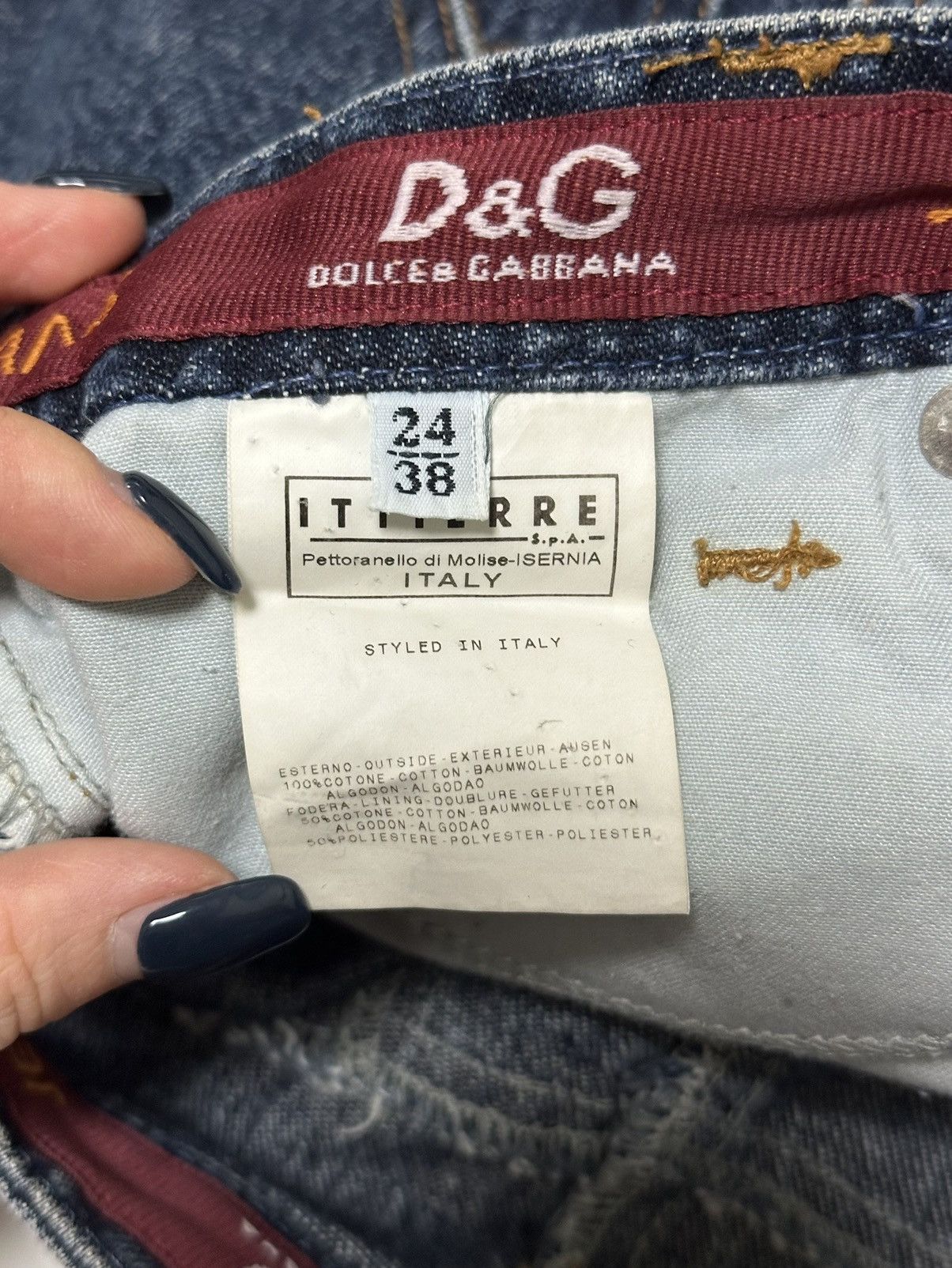 Dolce & Gabbana D&G Spring Summer 2004 Patchwork Denim Mini Skirt Size 27" / US 4 / IT 40 - 6 Thumbnail