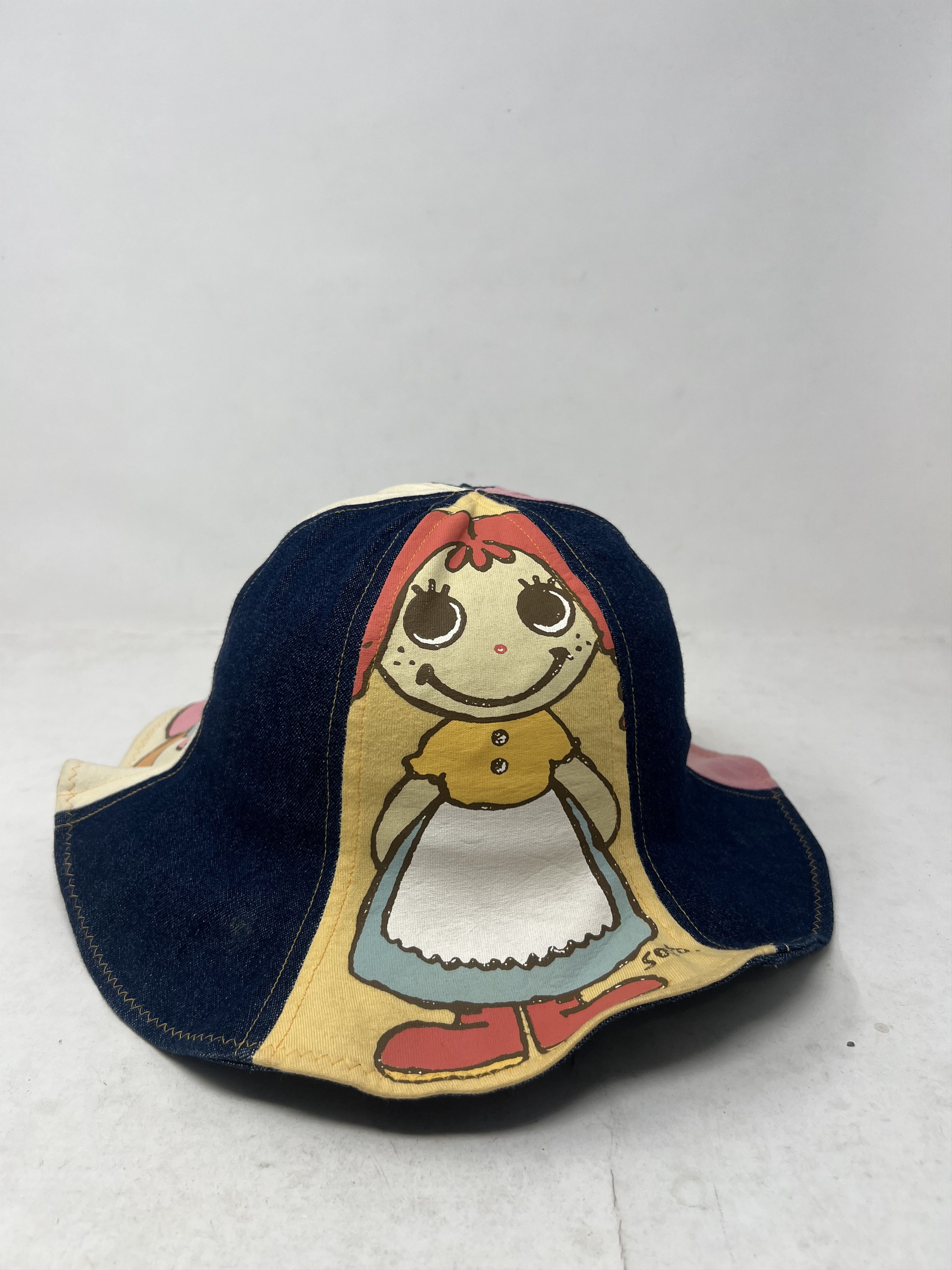 If Six Was Nine Bruyant Denim Patchwork Rag Doll Bucket Hat Size ONE SIZE - 1 Thumbnail