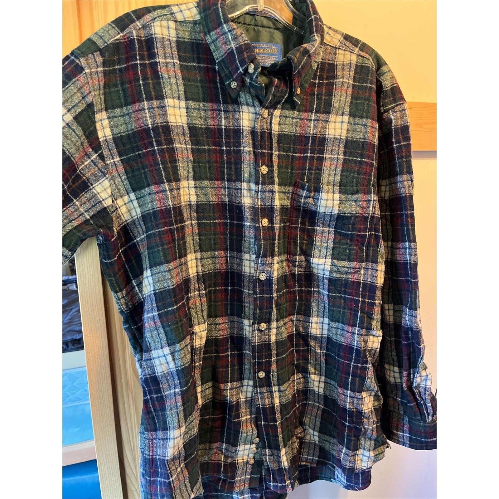 Pendleton Pendleton Men’s L Multicolored Plaid LS Wool Flannel Shirt Size US L / EU 52-54 / 3 - 4 Thumbnail