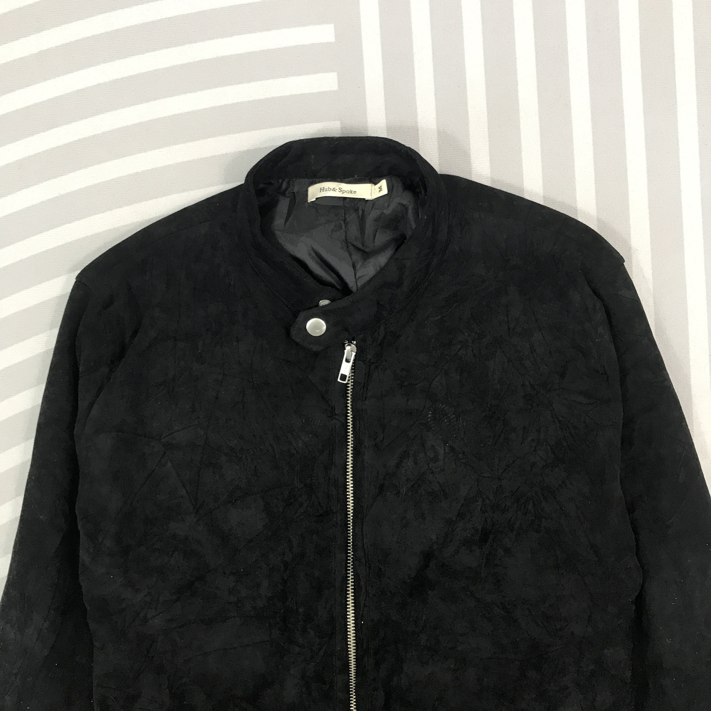 Japanese Brand Vintage Hub & Spooke Design Biker style black Jacket Size US M / EU 48-50 / 2 - 2 Thumbnail