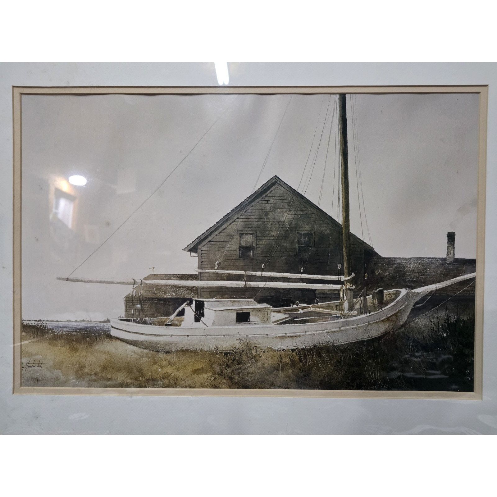 Gucci Drydocked, Ray Hendershot Art Print Framed 27.75 X 21.75 Size ONE SIZE - 2 Thumbnail