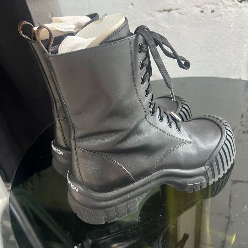 Louis Vuitton Louis Vuitton Black Shell Leather Boots Size US 5.5 / IT 35.5 - 3 Thumbnail