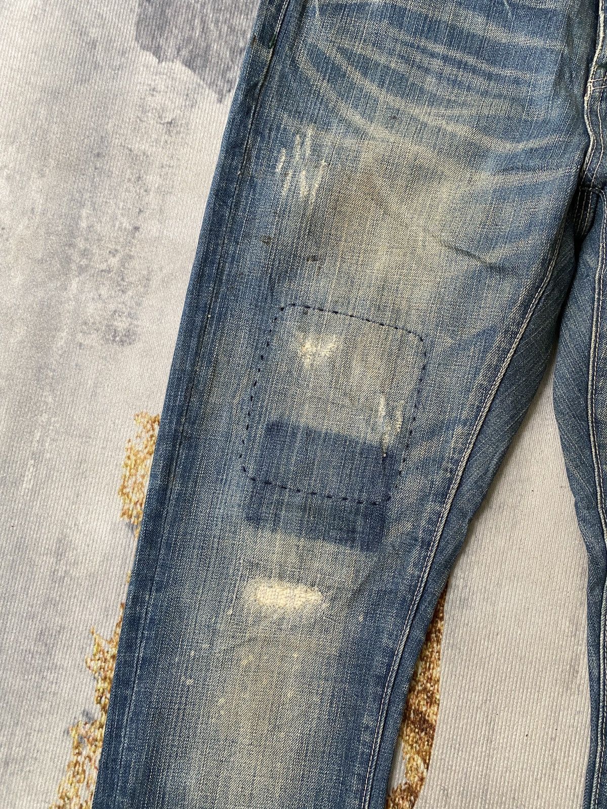 Japanese Brand Lime Inc Japan Usn Marine Patchwork Distressed Design Denim Size US 30 / EU 46 - 8 Thumbnail