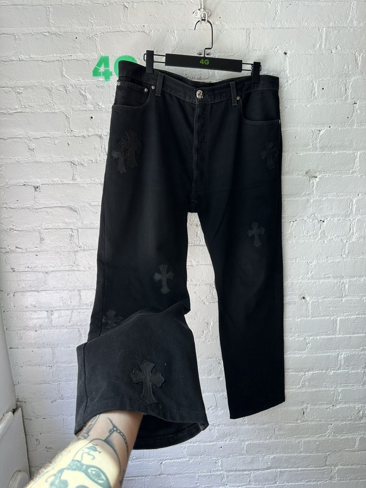 Chrome Hearts Faded Chrome Hearts Leather Cross Patch Levi’s Size US 36 / EU 52 - 1 Thumbnail