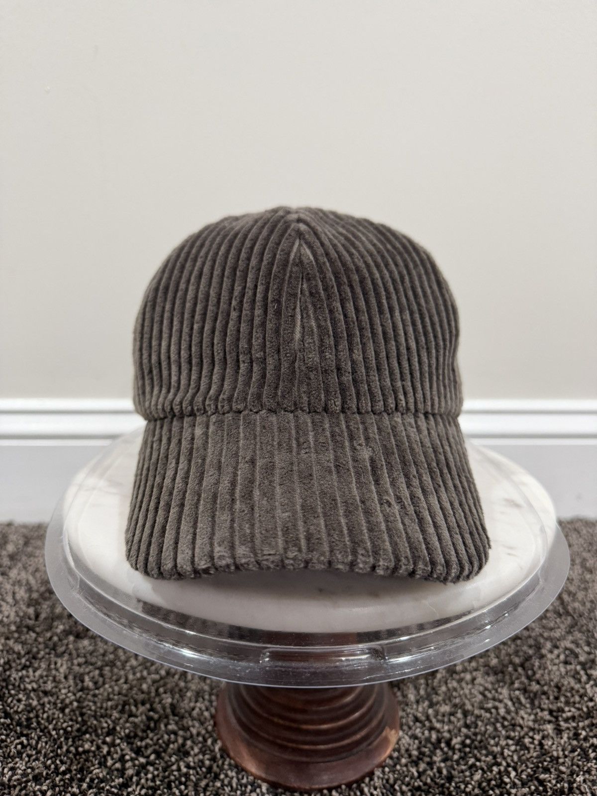 Brunello Cucinelli Brunello Cucinelli Shiny Gray Corduory Baseball Cap Hat Size ONE SIZE - 1 Thumbnail