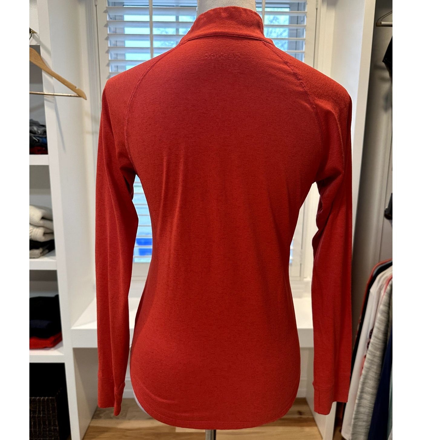 Reebok Reebok Womens Orange Performance Heather Quarter Zip Shirt S Size S / US 4 / IT 40 - 5 Thumbnail
