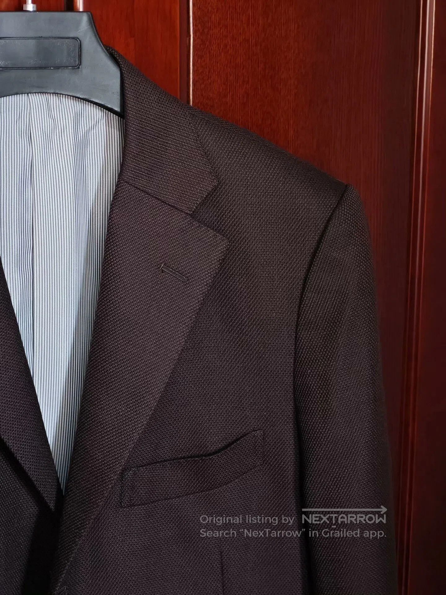 Other Brown Half-Lined Wool Suit Jacket. Size US M / EU 48-50 / 2 - 2 Thumbnail