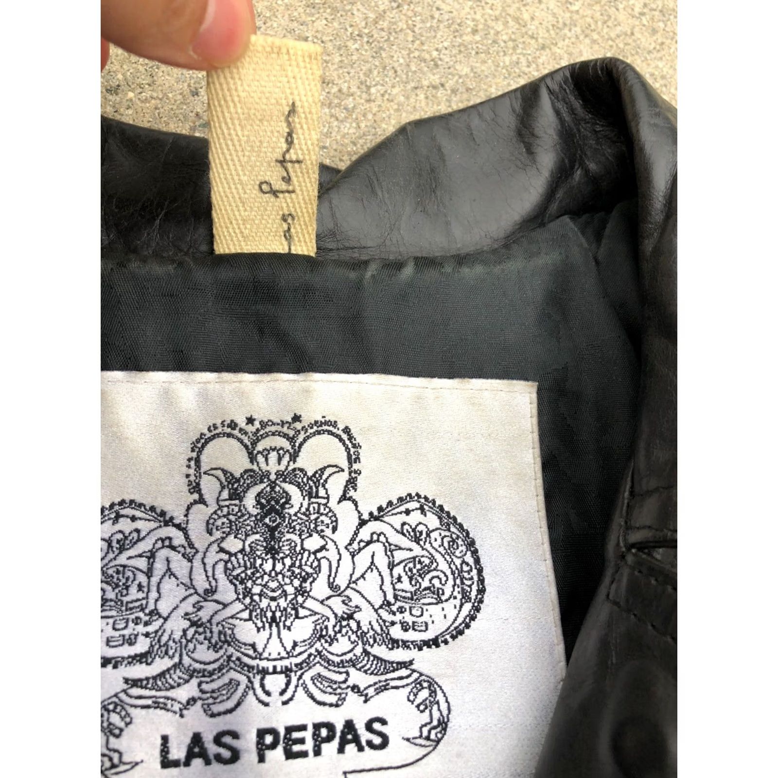 Vintage LAS PEPAS Vintage Argentina Leather Jacket Women's 3 SMALL Black Button Moto Shirt Size XS / US 0-2 / IT 36-38 - 5 Thumbnail