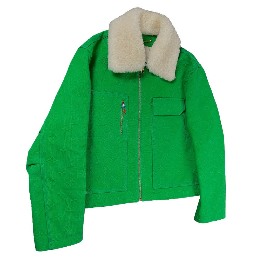 Louis Vuitton Virgil Abloh Workwear Shearling Monogram Denim Jacket Size US M / EU 48-50 / 2 - 5 Thumbnail
